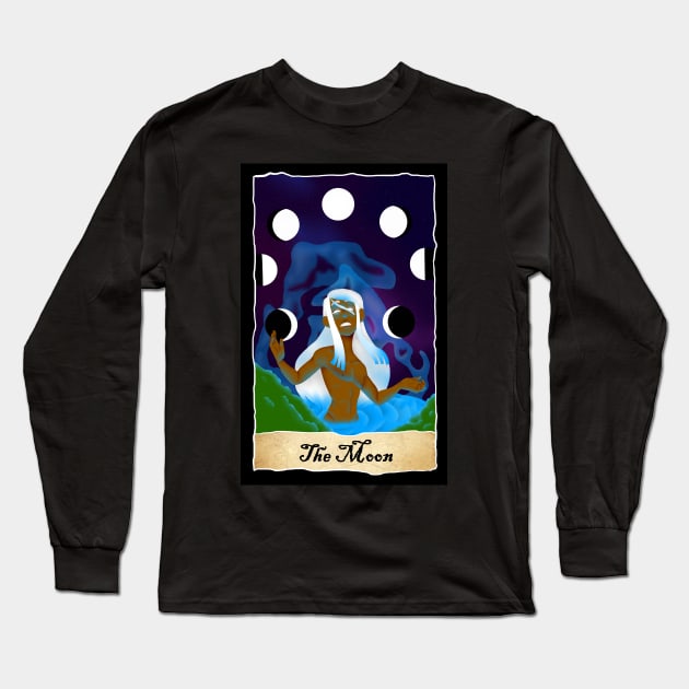 The Moon - Tarot Long Sleeve T-Shirt by Uncanny_Ivan